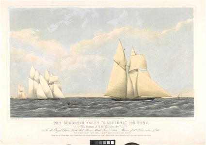 The Schooner Yacht Gloriana 148 Tons - In the Royal Thames Yacht Club Schooner Match, June 2nd 1868 RMG PY8711