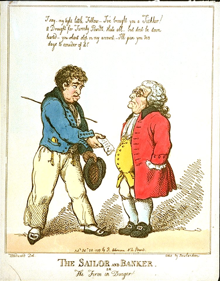 The Sailor and Banker, or The Firm in Danger (caricature) RMG PW3851