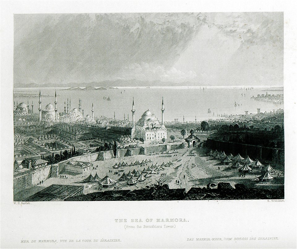 The sea of Marmora (From the Seraskiers Tower) - Pardoe Julia - 1838