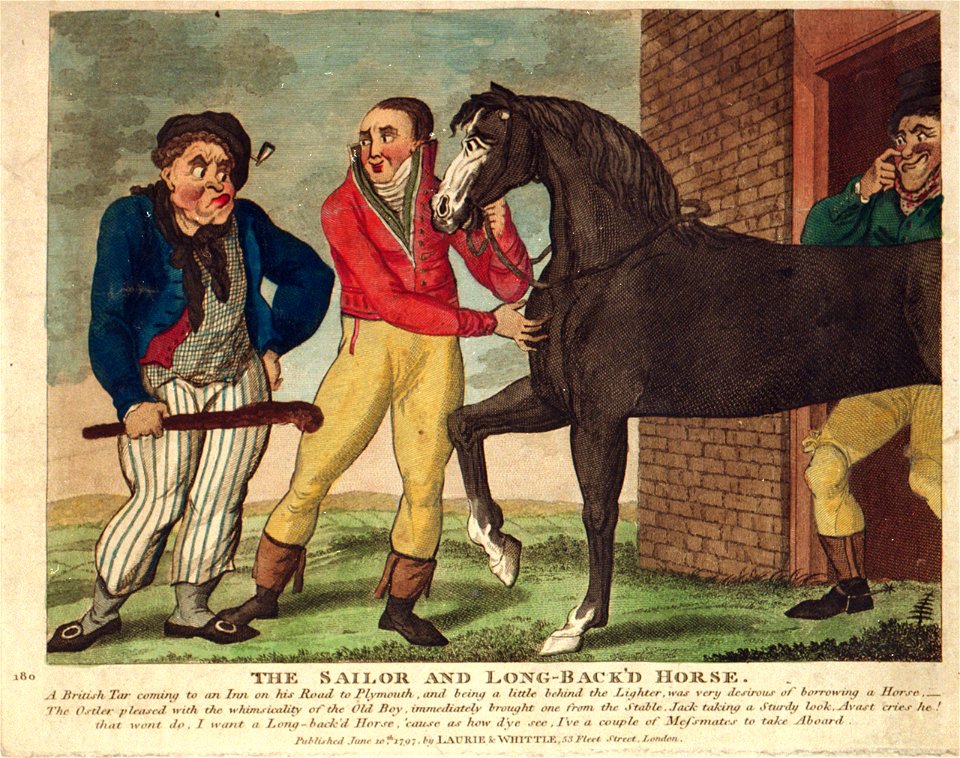 The Sailor and Long-Back'd Horse. (caricature) RMG PU4775