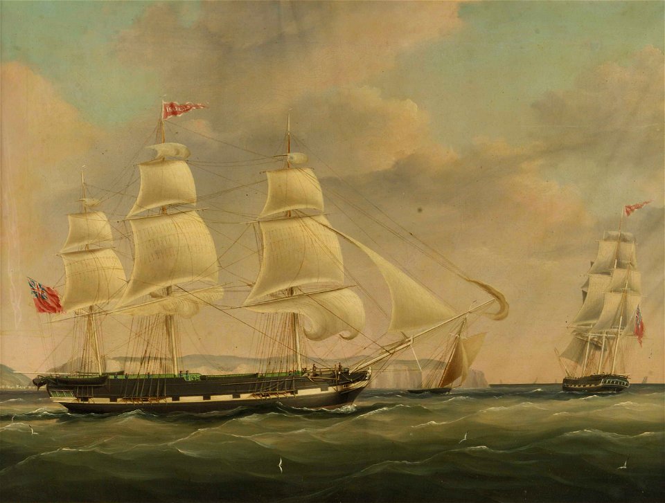 The ship 'Isabella' at sea RMG BHC3421