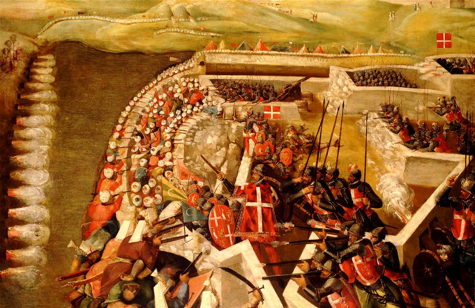 The Siege of Malta- Attack on the Post of the Castilian Knights, 21 August 1565 RMG BHC0257