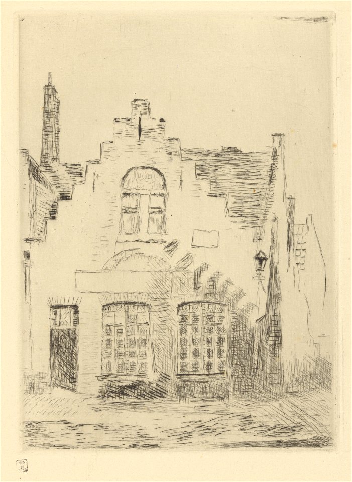 The Shadow on the House, print by James Ensor, 1933, Prints Department, Royal Library of Belgium, S. V 29345