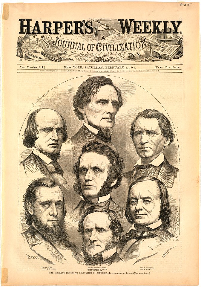 The seceding Mississippi delegation in Congress (Boston Public Library)