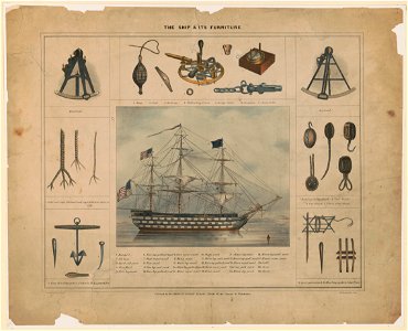 The ship & its furniture - On stone by L. Brechemin ; P.S. Duval, lith., Phila. LCCN92501104
