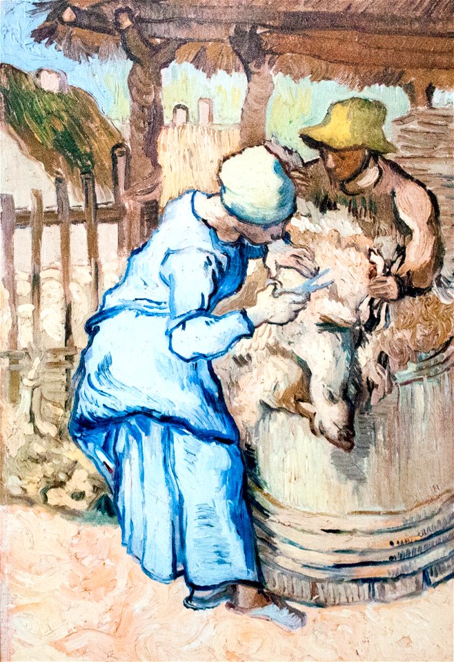 The Sheep-Shearers (after Millet) - My Dream