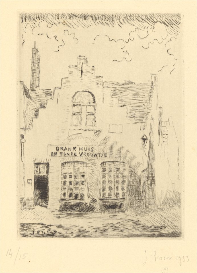 The Shadow on the House, print by James Ensor, 1933, Prints Department, Royal Library of Belgium, S. V 29346