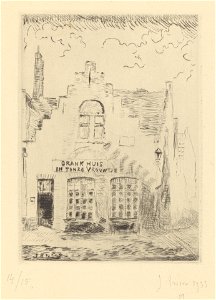 The Shadow on the House, print by James Ensor, 1933, Prints Department, Royal Library of Belgium, S. V 29346