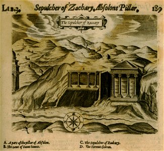 The Sepulcher of Zaccary - Sandys George - 1615. Free illustration for personal and commercial use.