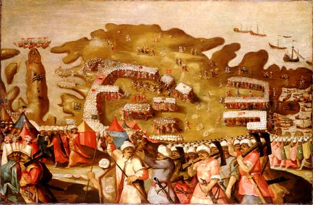 The Siege of Malta- Arrival of the Turkish Fleet, 20 May 1565 RMG BHC0252