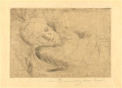 The Sleeper, print by James Ensor, 1887, Prints Department, Royal Library of Belgium, S. IV 30620