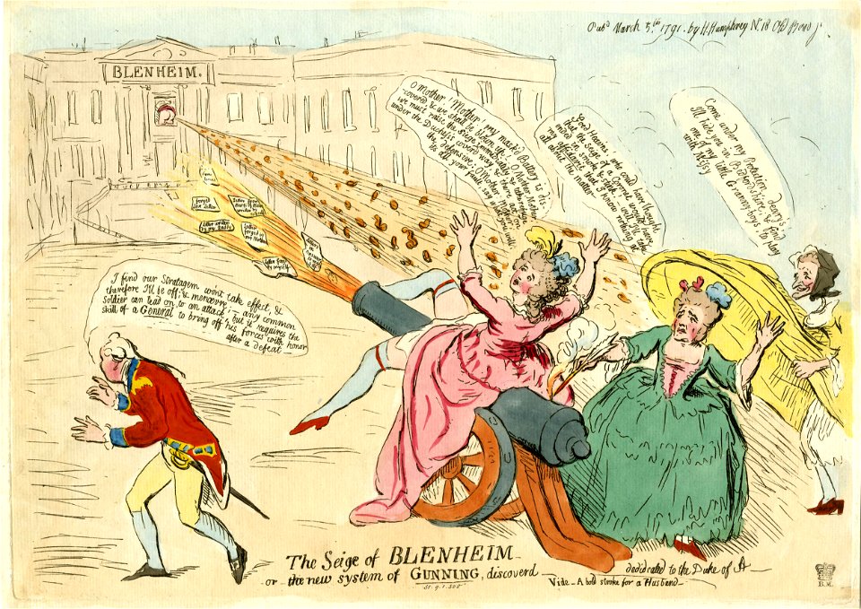 The Seige of Blenheim-or-the new system of Gunning, discoverd- (BM 1851,0901.508)