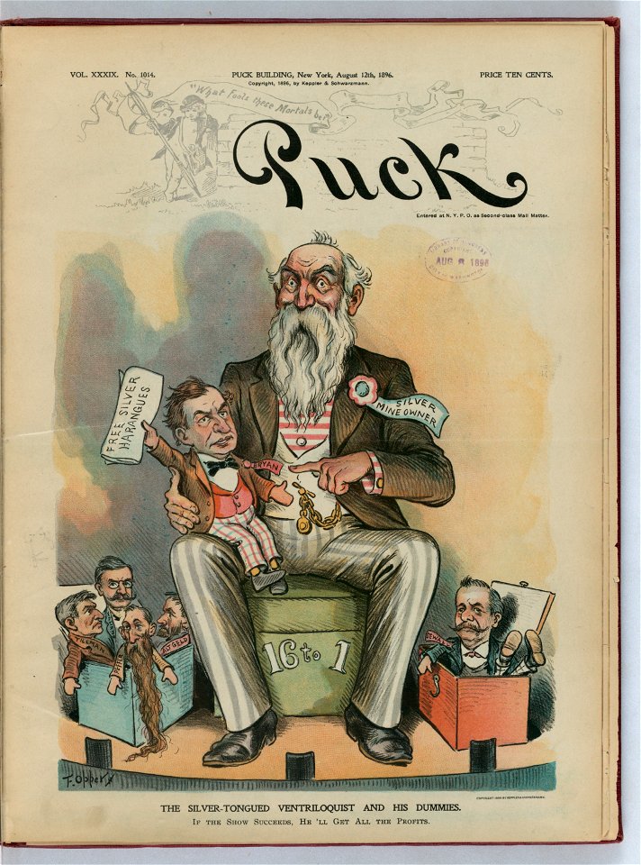 The silver-tongued ventriloquist and his dummies - F. Opper. LCCN2012648552