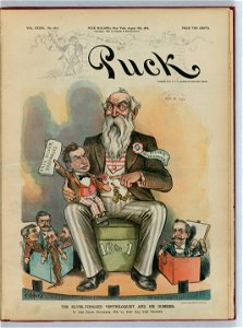 The silver-tongued ventriloquist and his dummies - F. Opper. LCCN2012648552
