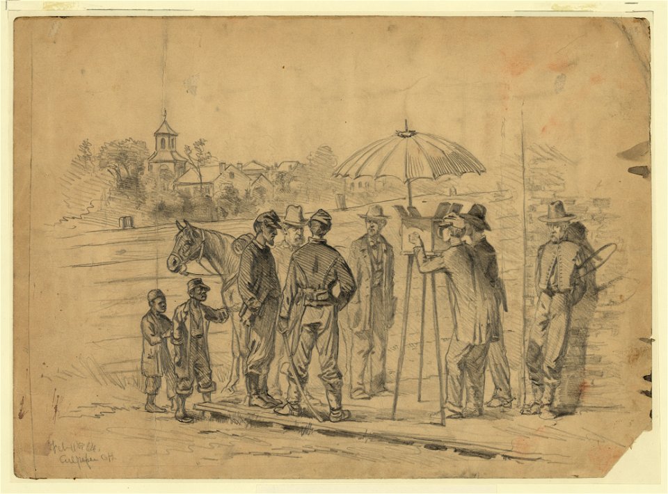 The showman in camp-A scene in the streets of Culpepper (sic) - E.F. LCCN2004661833
