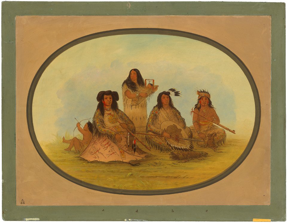 The Sioux Chief with Several Indians C15586