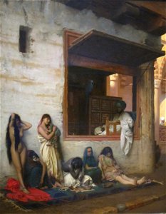 The Slave Market by Jean Léon Géróme, 1871, Cincinnati Art Museum. Free illustration for personal and commercial use.