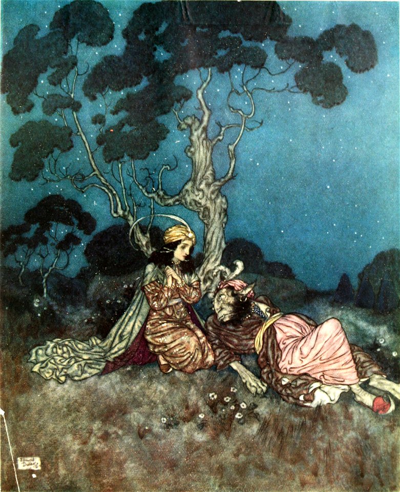 The sleeping beauty and other fairy tales - color plate facing page 117