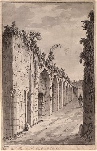 The South Gate at Rye by Samuel Hieronymus Grimm. Free illustration for personal and commercial use.