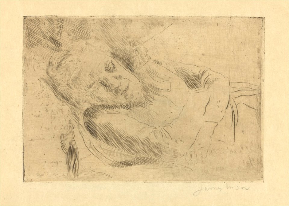 The Sleeper, print by James Ensor, 1887, Prints Department, Royal Library of Belgium, S. IV 29317