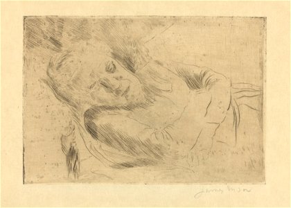 The Sleeper, print by James Ensor, 1887, Prints Department, Royal Library of Belgium, S. IV 29317