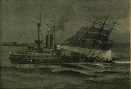 The Sinking of a Full-Rigged Merchant Vessel of 1400 Tons by HMS 'Sanspareil' off the Lizard ILN 1899