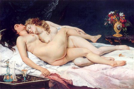 The Sleepers by Gustave Courbet. Free illustration for personal and commercial use.