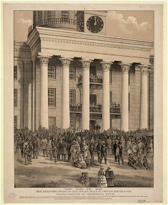 The starting point of the great war between the states - lith. by A. Hoen & Co. Baltimore, MD. LCCN2013645345