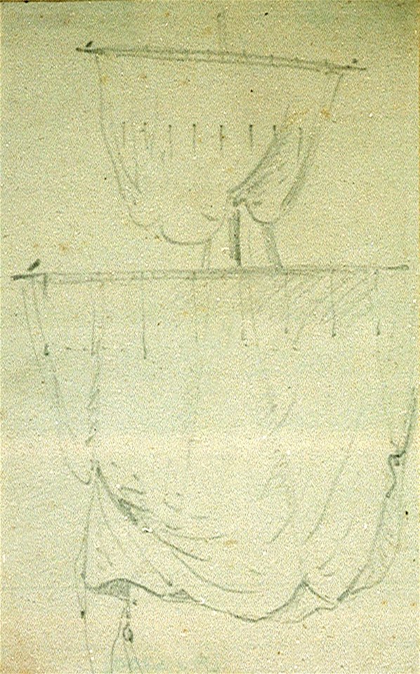 The square mainsail and topsail of a small vessel RMG PW6700