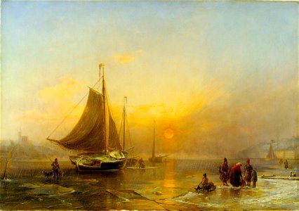 The Stockholm Stream in Wintertime (Johan Christian Berger) - Nationalmuseum - 21796