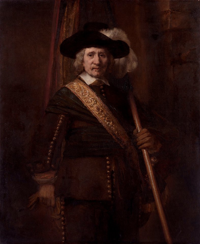 The Standard Bearer (Floris Soop, 1604–1657), by Rembrandt van Rijn