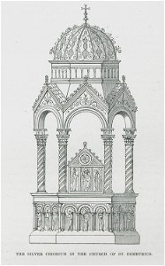 The silver ciborium in the church of St Demetrius - Texier Charles - 1864