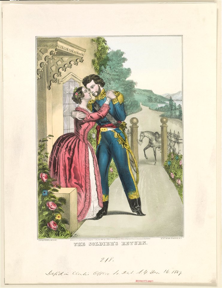 The soldier's return - lith. & pub. by J. Baillie, N.Y. LCCN98513767