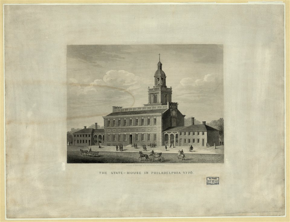 The state-house in Philadelphia 1776 - engraved by J. Serz. LCCN2009633693