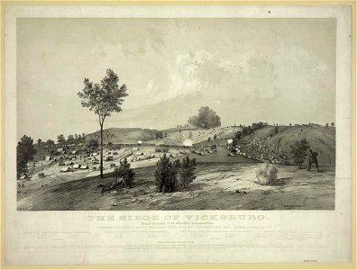 The siege of Vicksburg - Major General U.S. Grant, commanding - JG ; sketched by A.E. Mathews, 31st O.V.I. ; Middleton, Strobridge, & Co. Lith. Cin. O. LCCN2013645283