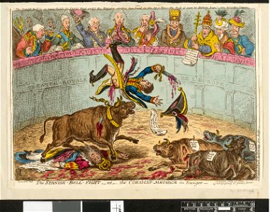 The Spanish-bull-fight, - or - the Corsican-matador in danger - (BM 1851,0901.1257 1)