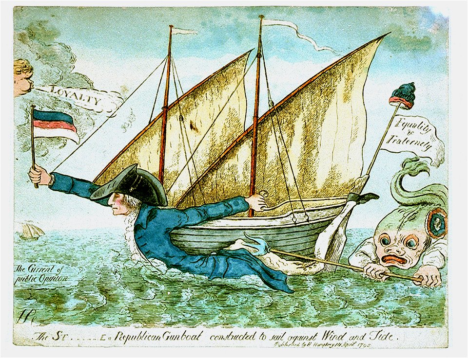 The St - e a Republican Gunboat constructed to sail against the Wind and Tide (caricature) RMG PW3962