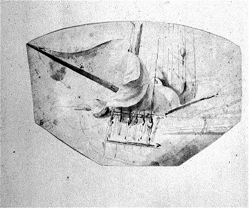 The square-sail of a small vessel lowered and laid aback RMG PW6932