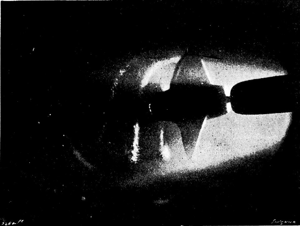 The Steam Turbine, 1911 - Fig 37 - Advanced stage in Cavitation; 1800 Revolutions