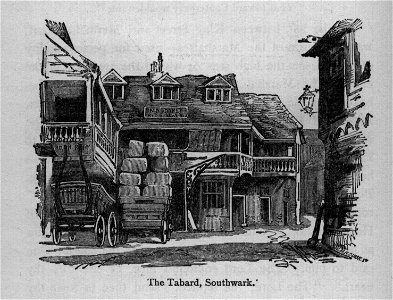 The Tabard, Southwark - Walks in London, Augustus Hare, 1878. Free illustration for personal and commercial use.