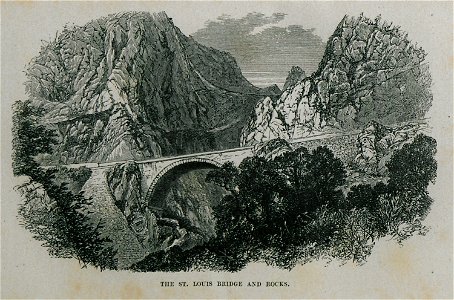 The St Louis bridge and rocks - Bennet James Henry M - 1875