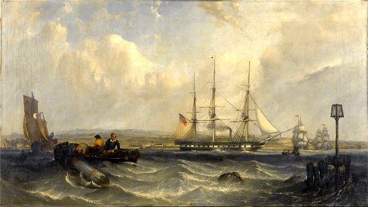 The steam auxiliary Indiaman Earl of Hardwick under way RMG BHC3302