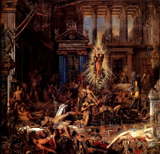 The Suitors by Gustave Moreau (1852-1853). Free illustration for personal and commercial use.