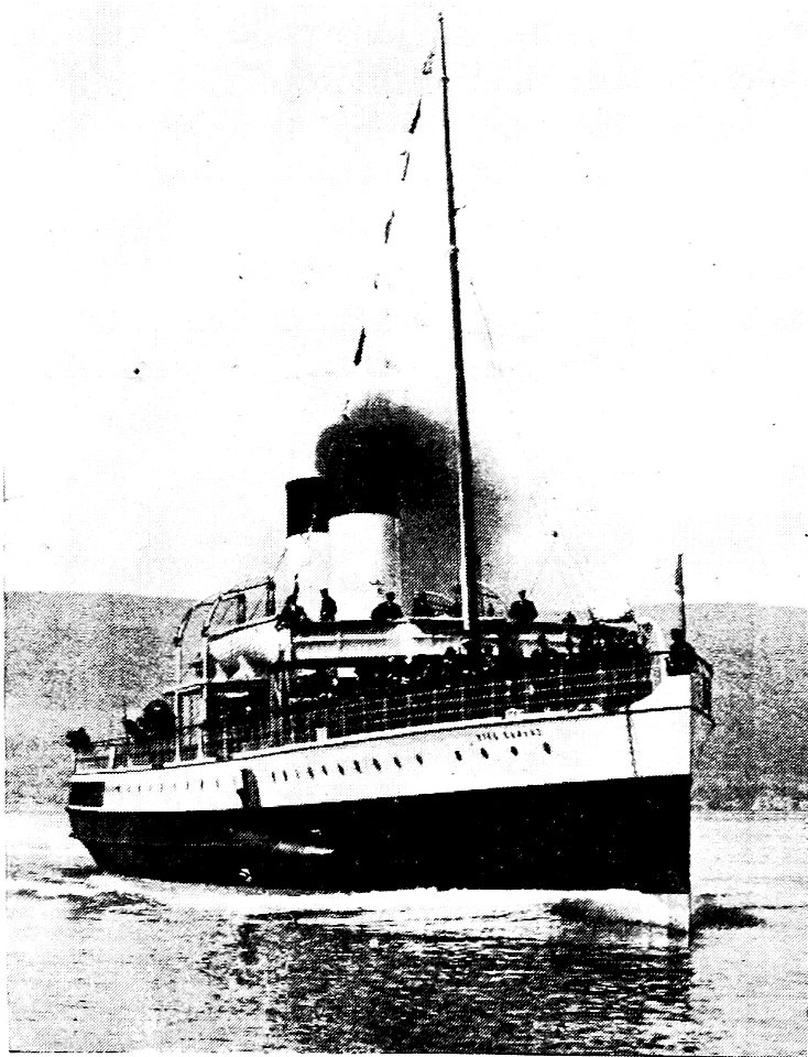 The Steam Turbine, 1911 - Fig 42 - The First Turbine Commercial Steamer— The 'King Edward.'