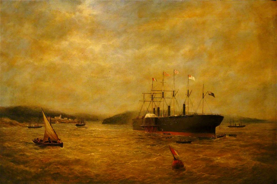 The Steamship 'Great Eastern' in a Choppy Sea NMM BHC3383