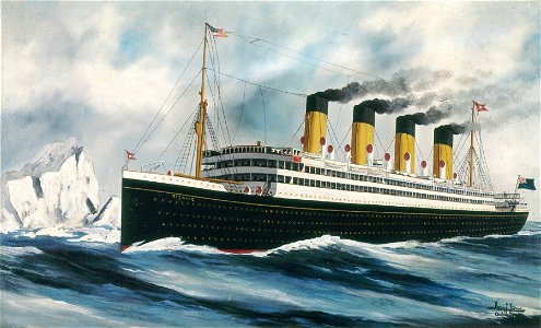 The steamship Titanic RMG BHC3667. Free illustration for personal and commercial use.