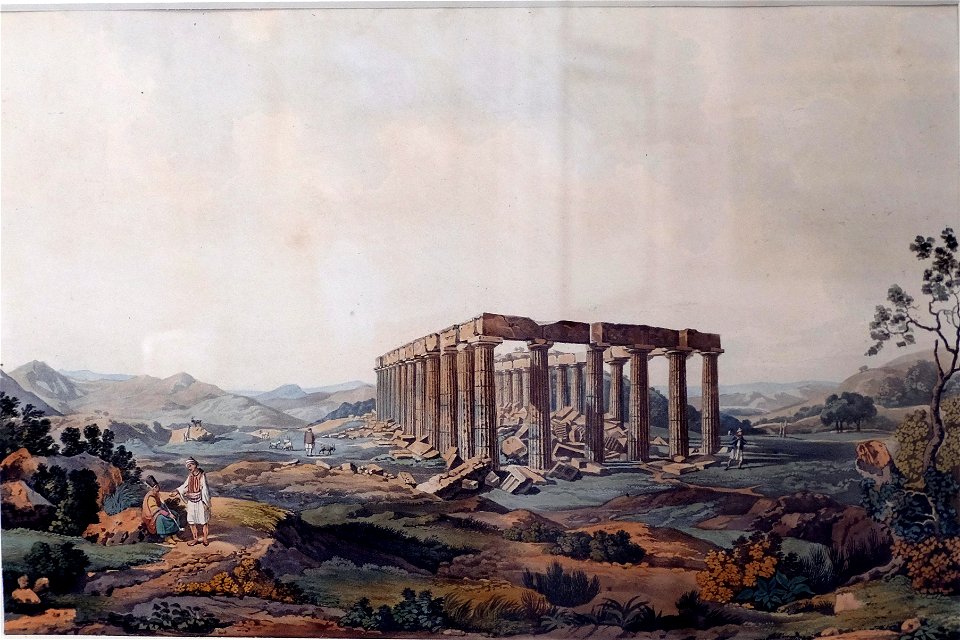 The temple of Apollo Epicurius at Bassae by Edward Dodwell