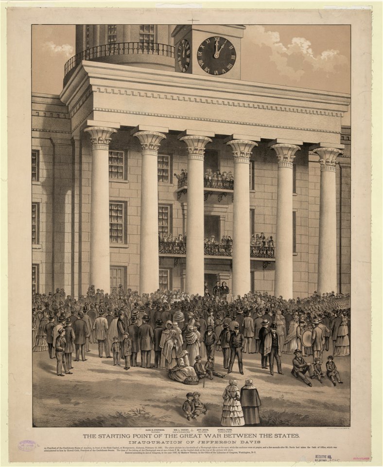 The starting point of the great war between the states - lith. by A. Hoen & Co. Baltimore, MD. LCCN2013645345