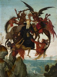 The temptation of Saint Anthony, workshop of Domenico Ghirlandaio