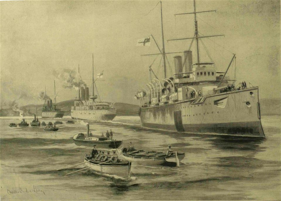 The Stranding of HMS Bonaventure in the Gulf of Korniloff - ILN 1899